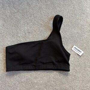 Old Navy Black One-Shoulder Bikini Top